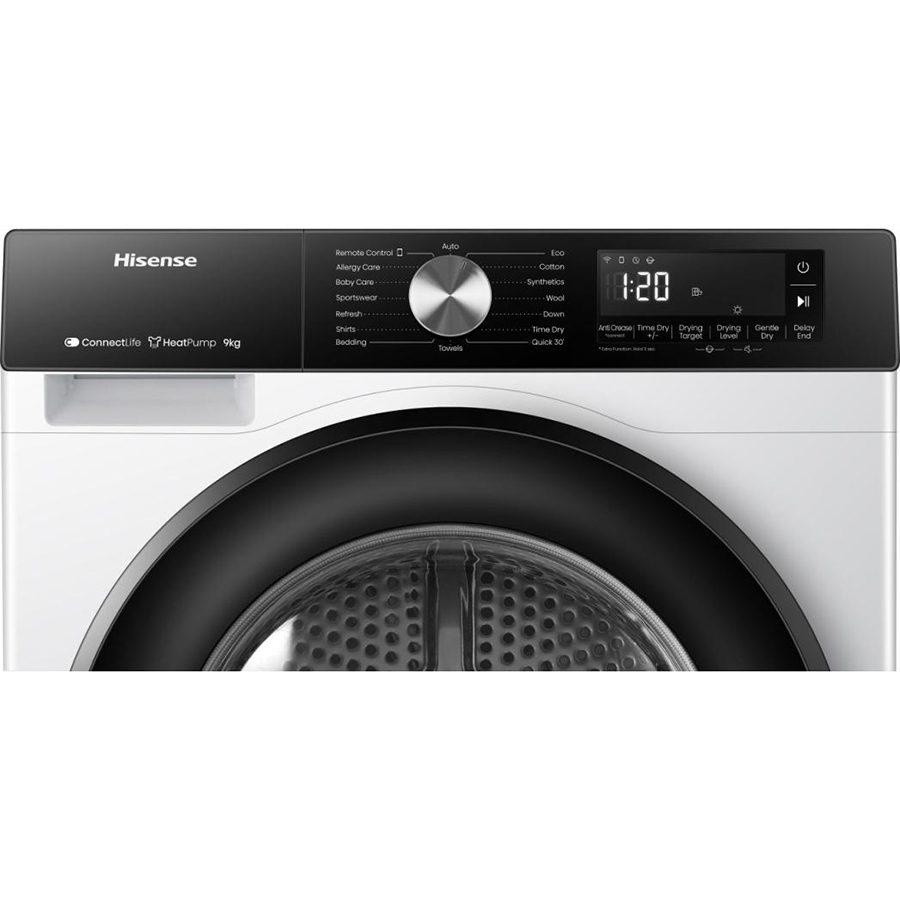Hisense DH3S902BW3 Στεγνωτήριο Ρούχων 9Kg